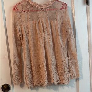 Ultra Pink Blouse with Peter Pan Collar and Pleated Embellishments